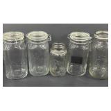 5 Assorted Mason Jars