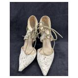 Sz: 6, Raye Cow Hair Ankle Strap