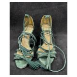 Sz. 7.5, Maxazria Sage Green Strappy Heels