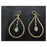 Brass Color Drop Earrings