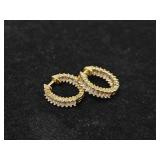 Gold Tone Huggie Earrings
