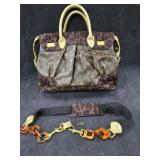 LOUIS VUITTON Monogram Leopard Pleated Steamer