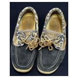 Sperry Top Sider Womens Gold Black Leopard Boat