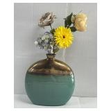 Ceramic Vase with Faux Flowers