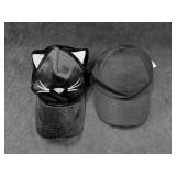 Felt Cat Cap & Black Mesh Cap