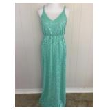 Lace Maxi Dress Mint Green Small