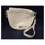 Brahmin Cream Crocodile Embossed Bag