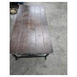 48"ï¿½24"ï¿½18 Wood & Medal Coffee Table