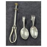 Vintage Sugar Cube Tongs & Spoons