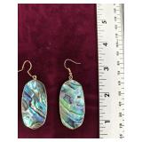 Abalone Oval Drop Earrings