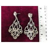 Vintage Rhinestone Drop Earrings