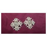 Vintage Rhinestone Clip on Earrings