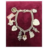 James Avery Sterling Charm Bracelet Texas Travel
