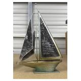 Dicksons We Cannot Direct Metal Sailboat Figurine