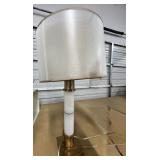 Beautiful Table Lamp Marble & Brass Frosted White
