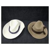 Broner 100% Wool Fedora Sz Med & White Felt Hat.