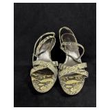 Sz: 8, Colin Stuart Snake Print Strappy Sandals