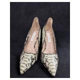 Sz: 8, James Chan Snake Print Heels