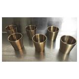(6) Stainless Insulated Korean Coffee Cups Gold