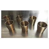 (6) Stainless Insulated Korean Coffee Cups Gold