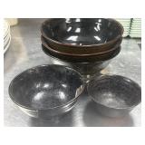 (5)  Assorted Bowls 8.5"x 6"x 4.5"