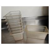 (8) Poly Food Containers 5.59QtApprox 13x7x6.
