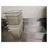 (9) Poly Food Containers 5.59QtApprox 13x7x6.