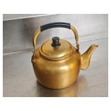 Gold Tone Aluminum Tea Kettle
