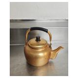 Gold Tone Aluminum Tea Kettle
