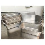 (8) 1/3 Steam Table Pans 4" Deep