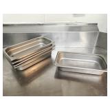 (5) 1/3 Size Steam Table Pans 2.5" Deep