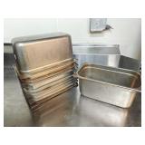 (10) 1/3 Steam Table Pans 6" Deep