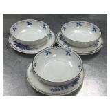 (3) Sets Floral 5" Bowls & 6" Plates