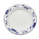 (10) 8 1/4" Cameo China Blue Lotus rim plates