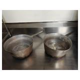 (2) Aluminum Pots Approx 12Diamx6Deep