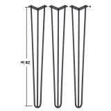 (3) 28" Coffee Table Metal Hairpin Legs 3 Rod