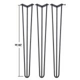 (3) 28" Coffee Table Metal Hairpin Legs 3 Rod