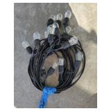 50 foot of hanging lights with bulbs most of them