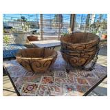 5 hanging plant baskets