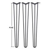 (3) 28" Coffee Table Metal Hairpin Legs 3 Rod