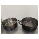 (2) 15x5 Pots, Appear to Be Stainless, one has a