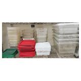 Asst. plastic Storage with some lids