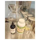 Glasses, Bitters, Wine Glasses, Vase & Citric Acid