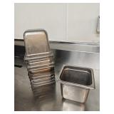 (10) Stainless Steam Table Pans 1/6 Size, 6"