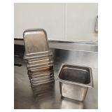 (10) Stainless Steam Table Pans 1/6 Size, 6"