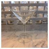(16) Martini Glasses w Tray