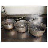 (3) 8.5 Qt Aluminum Pots