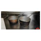 (2) Aluminum Pots 12" Diam x 6" Deep