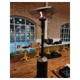 Outdoor propane heater tested in working