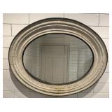 36"x28" Distressed Oval Wall Mirror w/Light
